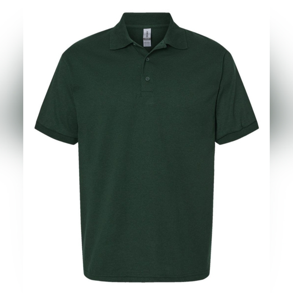 NWOT Classic Forest Green Gildan 8800 - Adult JERSEY POLO